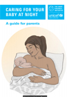 Bilde av forsiden til brosjyren caring for your baby at night