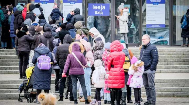 Українські біженці в Ризі, Латвія.