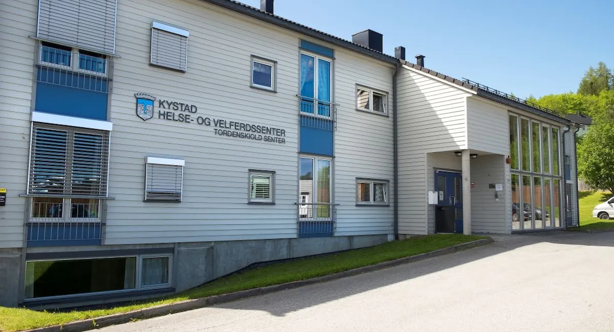 Inngangspartiet til Kystad helse- og velferdssenter