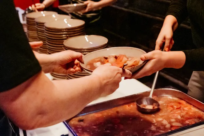 Servering av suppe