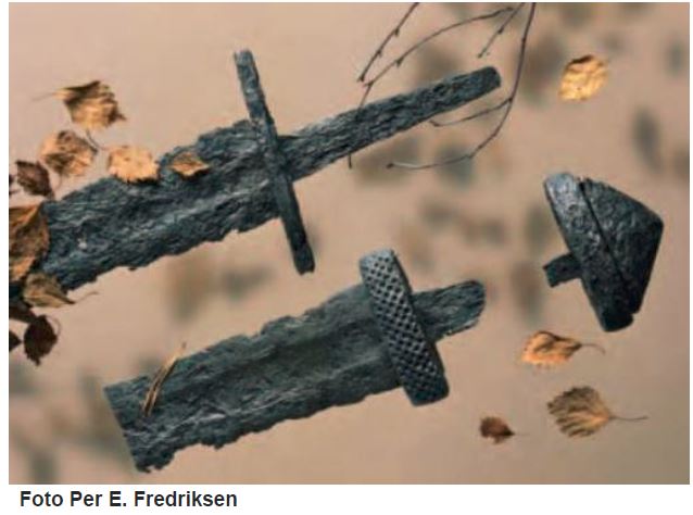 Viking swords from Sommersetra. Photo: Per E. Fredriksen.