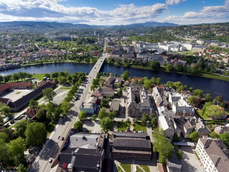 Trondheim by sett fra luften