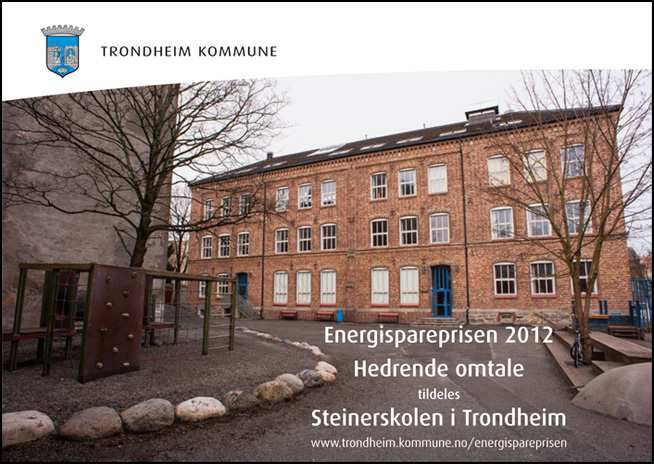 Energispareprisens Hedrende omtale 2012: Steinerskolen i Trondheim