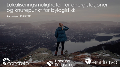 Forsiden på rapporten Lokaliseringsmuligheter for energistasjoner og knutepunkt for bylogistikk