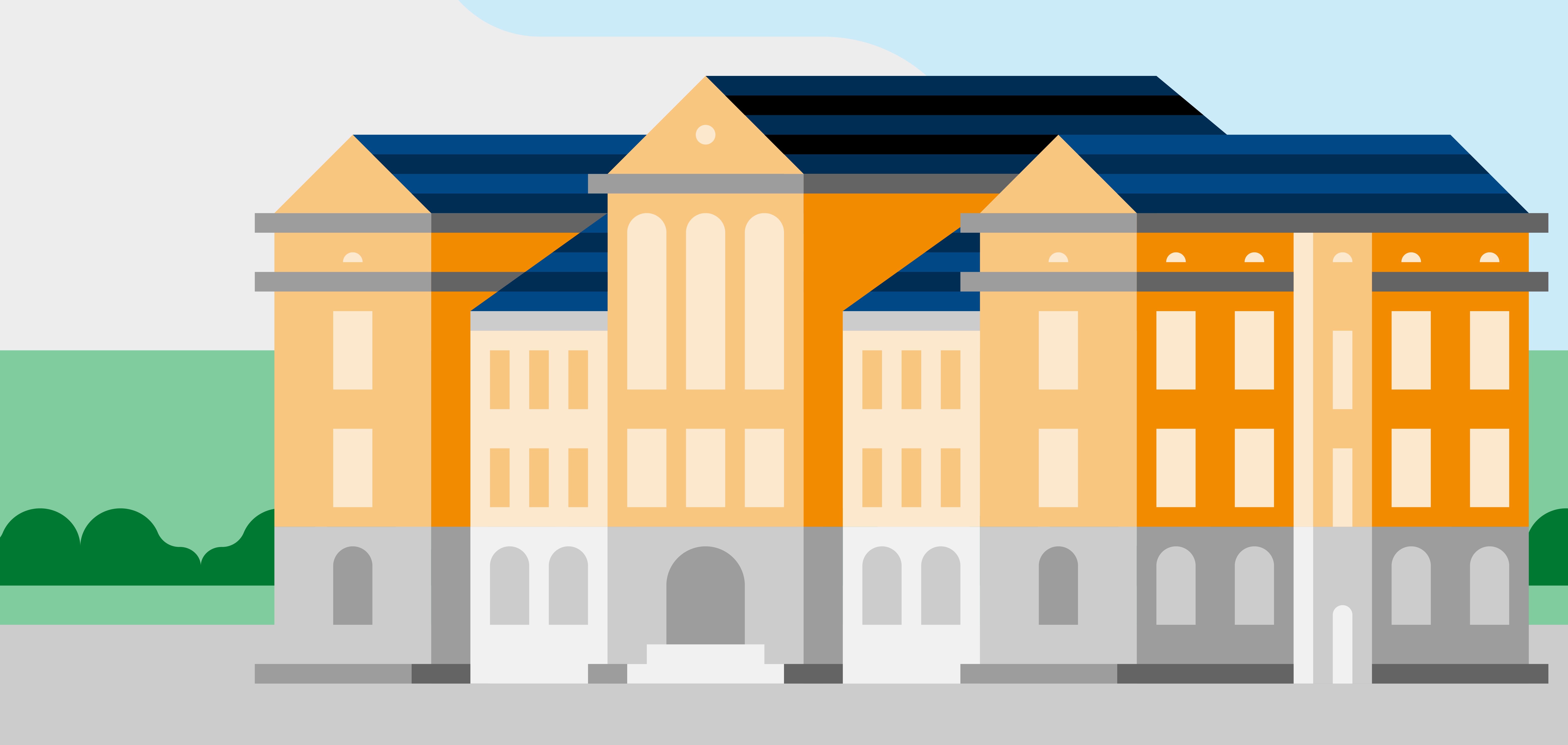 Tegning av rådhuset i Trondheim