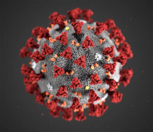 Illustrasjon av covid-19 virus