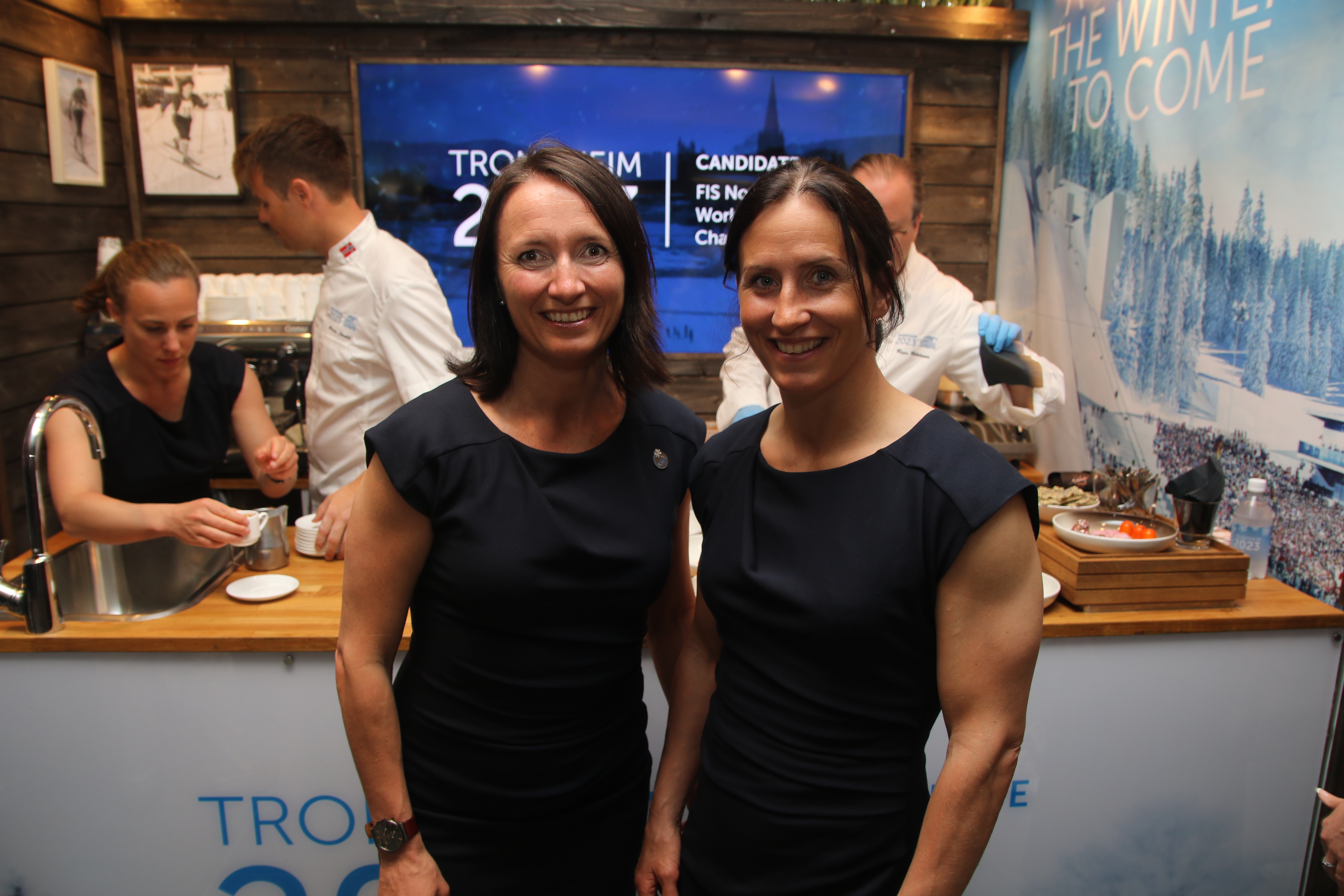 INNSPURT: VM-sjef Guri Hetland og abdisert skidronning Marit Bjørgen er på plass ved FIS-kongressen i Hellas. Foto: Claes-Tommy Herland/Norges Skiforbund