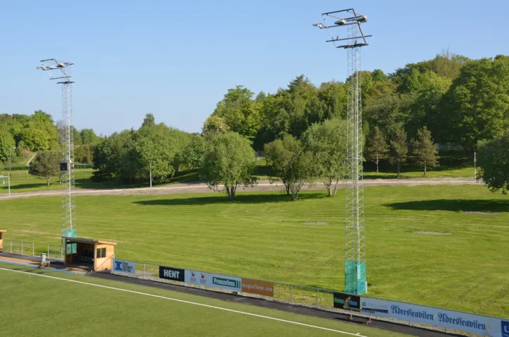 TRONDHEIM OPEN: Her skal det bygges fire tennisbaner i løpet av 2018.