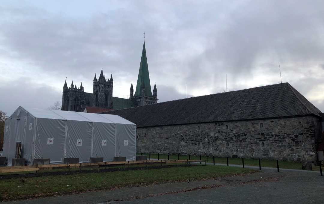 Bilde av telt på Ytre Kongsgård