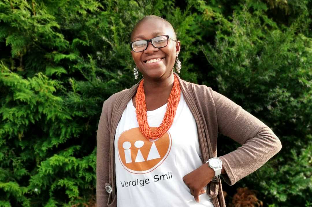 Bilde av Margaret Moiba som mottok Mangfoldsprisen 2021 i Trondheim kommune